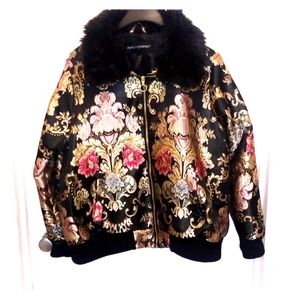 Floral bomber jacket